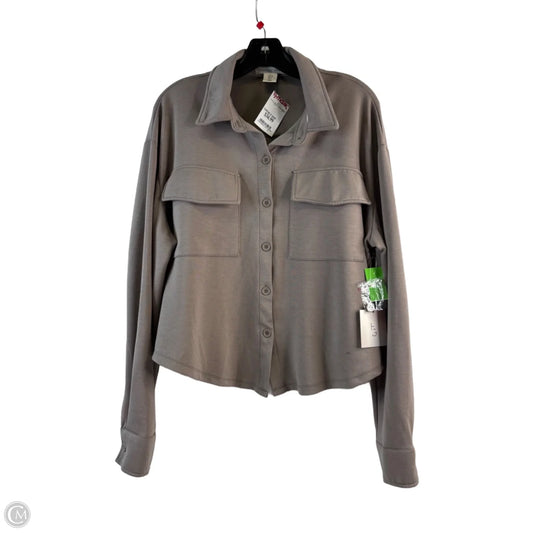 Top Long Sleeve By Happily Grey In Taupe, Size: L