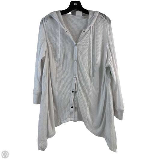 Athletic Jacket By Zenergy By Chicos In White, Size: Xl