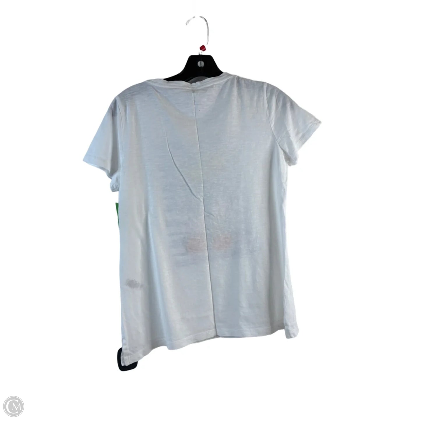 Top Short Sleeve Basic By Talbots In Blue & White, Size: Sp