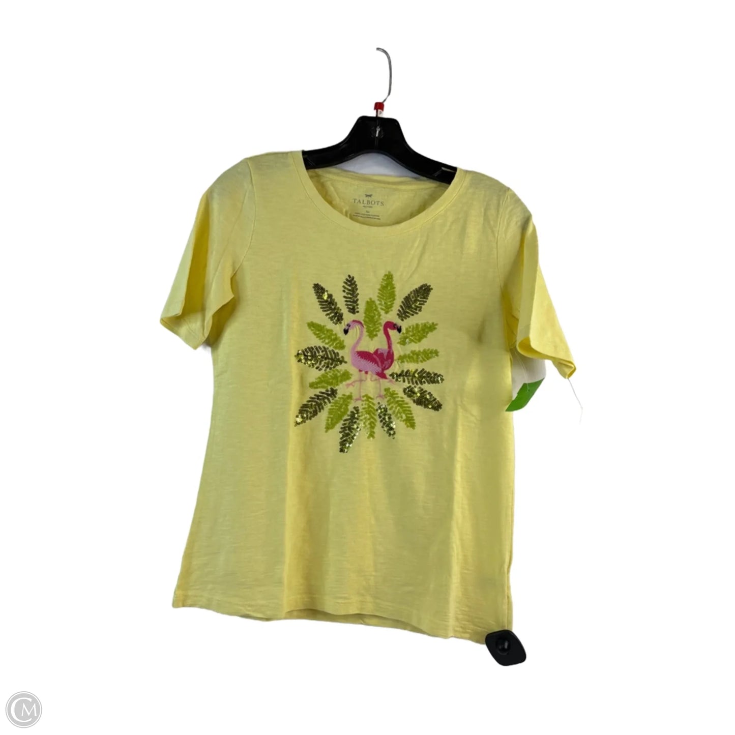 Top Short Sleeve Basic By Talbots In Yellow, Size: Sp