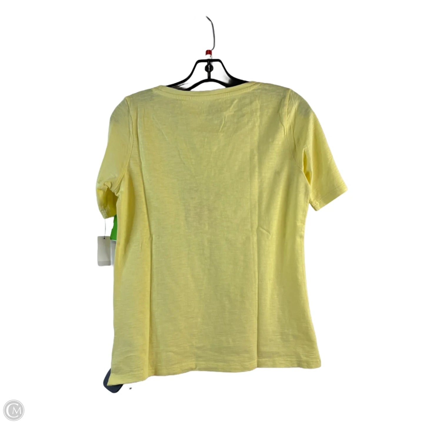Top Short Sleeve Basic By Talbots In Yellow, Size: Sp