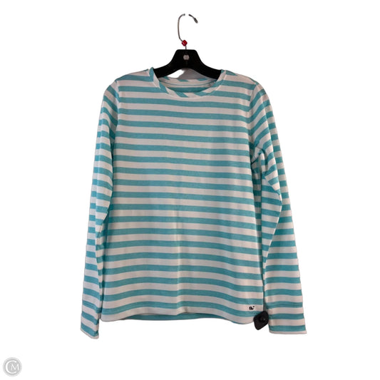 Athletic Top Long Sleeve Crewneck By Vineyard Vines In Blue & White, Size: Xs