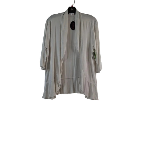Cardigan By Clothes Mentor In White, Size: Xl