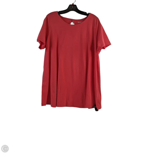 Top Short Sleeve By Roamans In Coral, Size: Xl