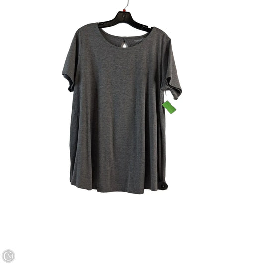 Top Short Sleeve By Roamans In Grey, Size: Xl