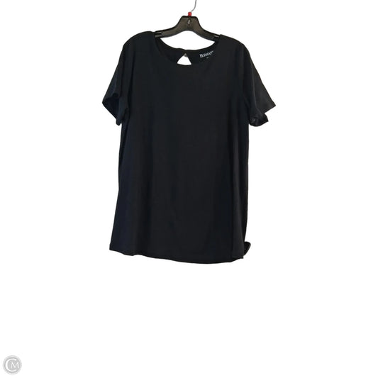 Top Short Sleeve By Roamans In Black, Size: Xl