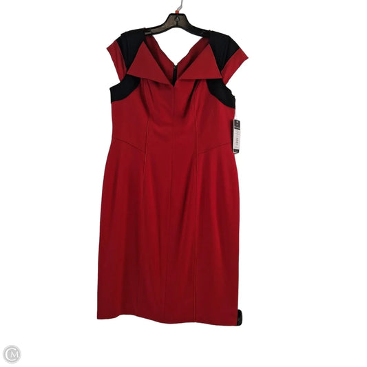 Dress Casual Midi By Clothes Mentor In Black & Red, Size: S