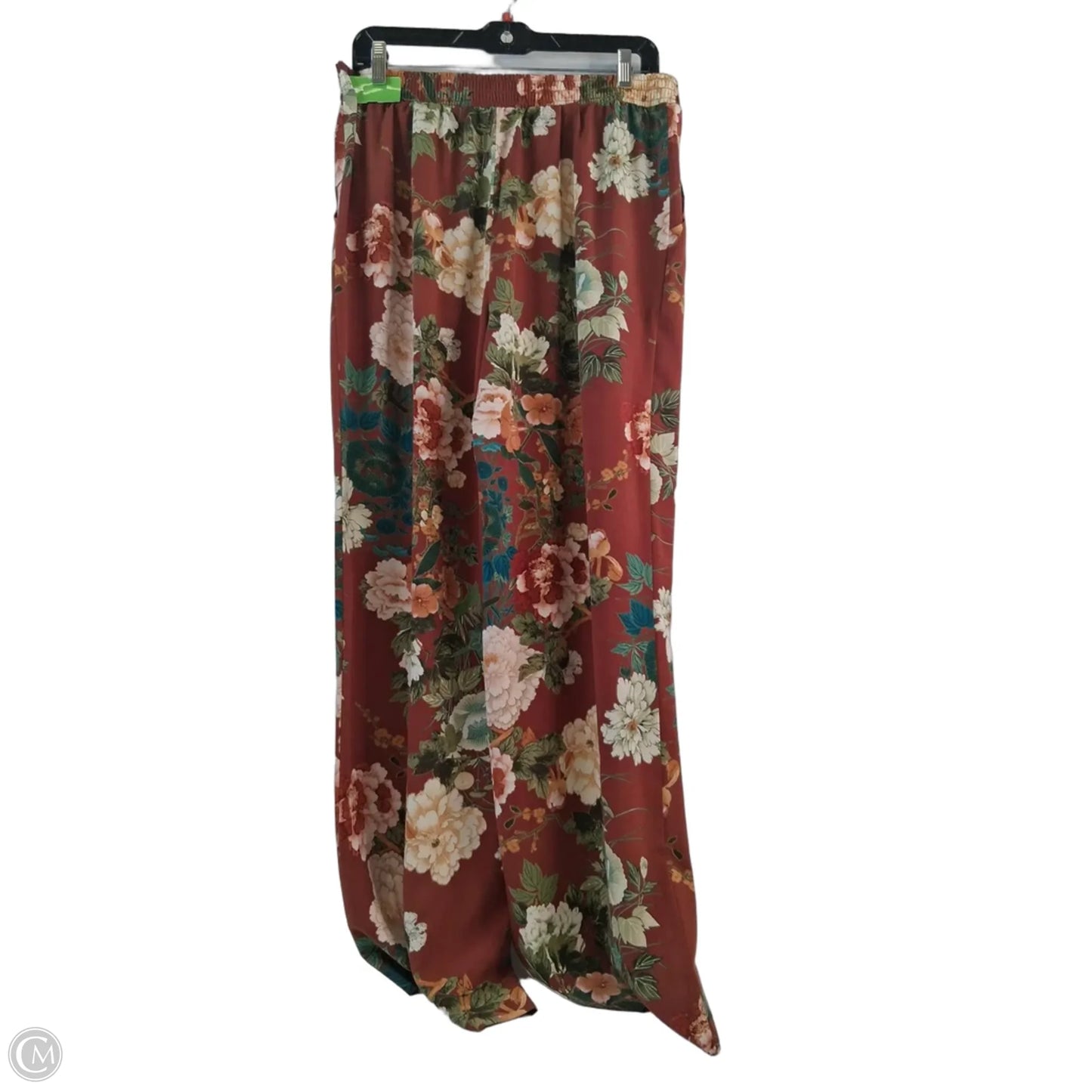 Pants Wide Leg By Chicos In Brown & Cream, Size: 6