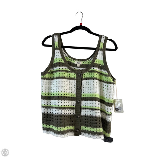 Top Sleeveless By Ana In Green, Size: L