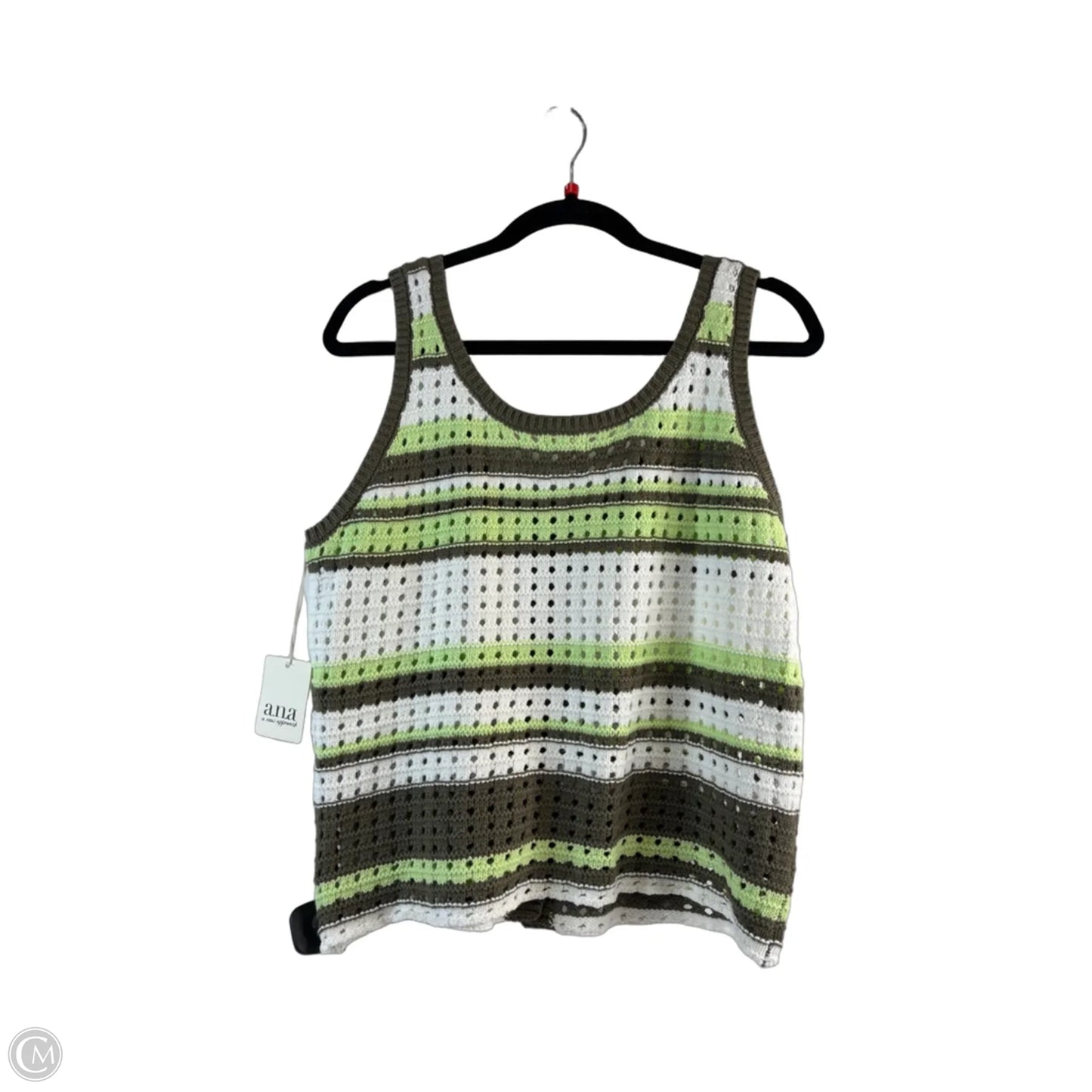 Top Sleeveless By Ana In Green, Size: L