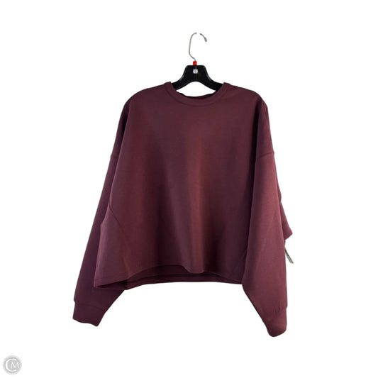 Sweatshirt Crewneck By Nike Apparel In Maroon, Size: S