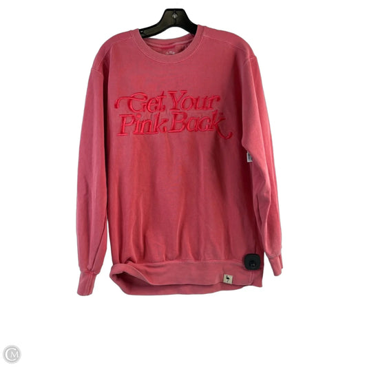 Sweatshirt Crewneck By Clothes Mentor In Pink, Size: M