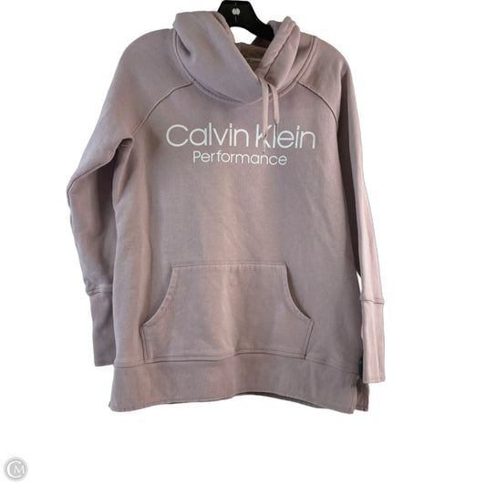 Athletic Sweatshirt Collar By Calvin Klein Performance In Pink, Size: L