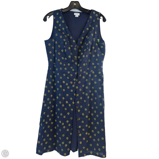 Dress Casual Midi By J. Crew In Blue & Yellow, Size: M