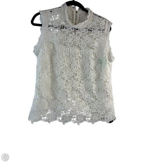 Top Short Sleeve By Nanette By Nanette Lepore In White, Size: M