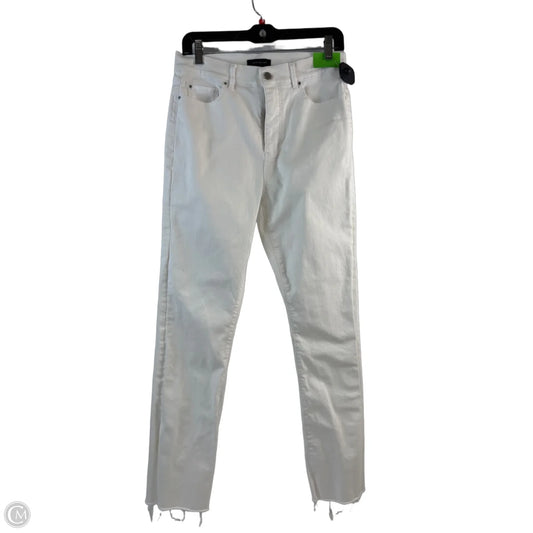 Jeans Skinny By Ann Taylor In White Denim, Size: 6