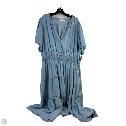 Dress Casual Midi By Jane And Delancey In Blue, Size: 3x