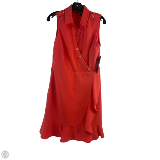 Dress Designer By Karl Lagerfeld In Coral, Size: M
