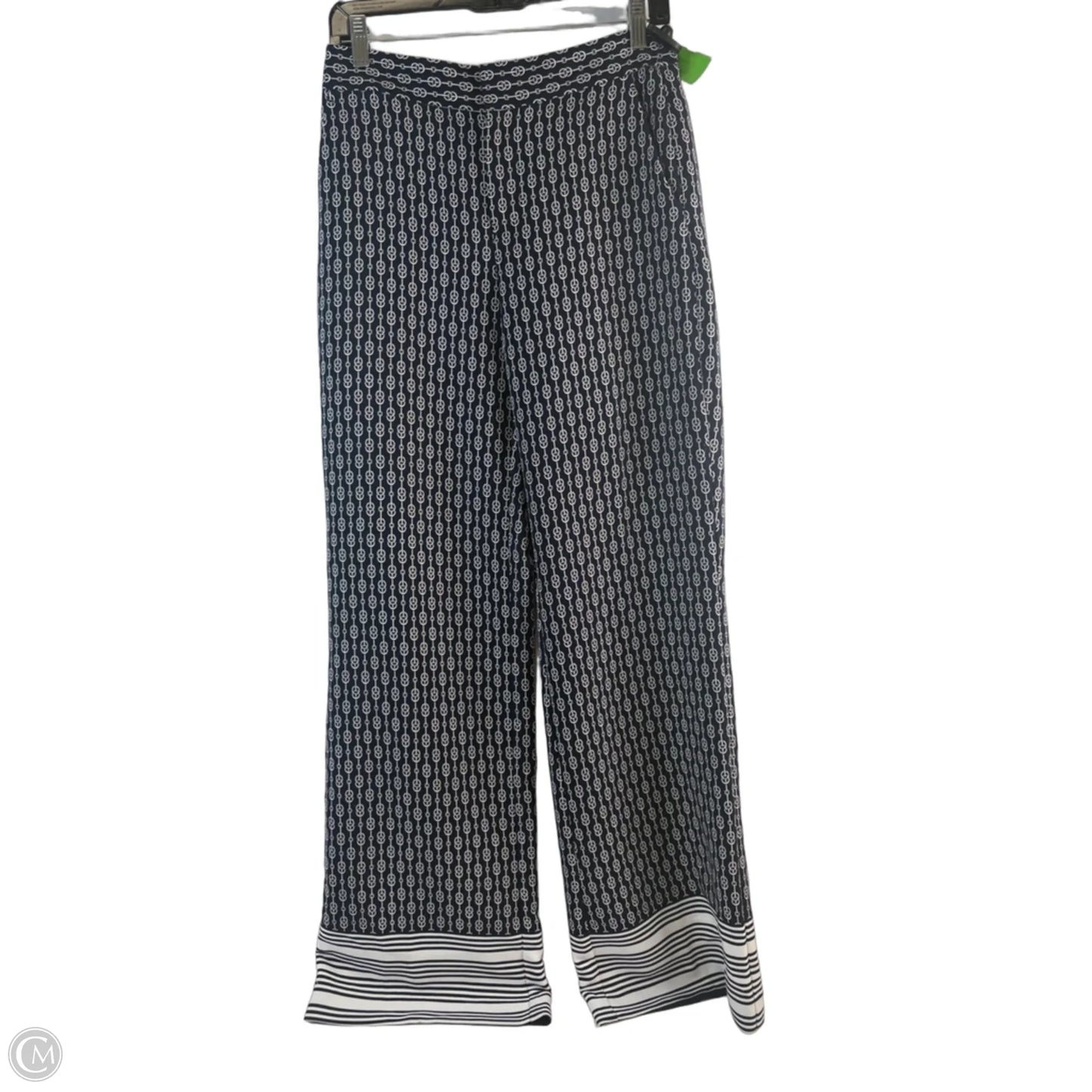 Pants Wide Leg By Ann Taylor In Blue & White, Size: 0