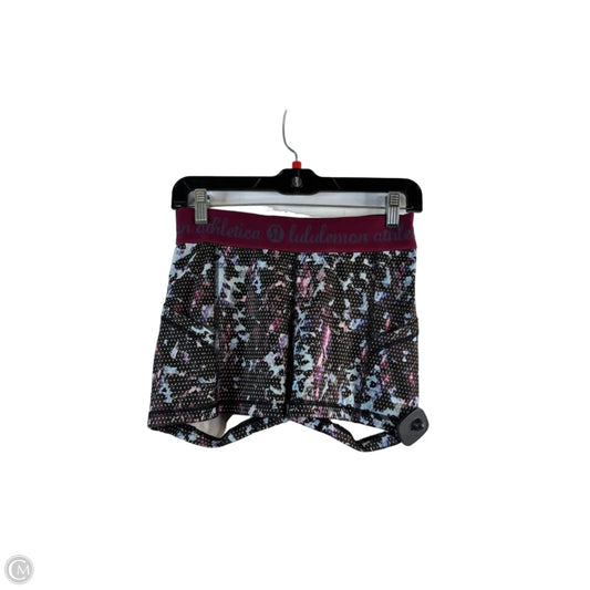 Athletic Shorts By Lululemon In Black & Blue, Size: 6