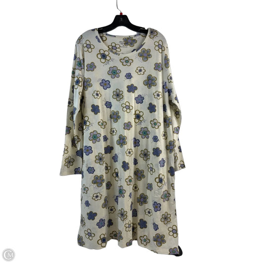 Dress Casual Midi By Clothes Mentor In Cream & Purple, Size: Xl