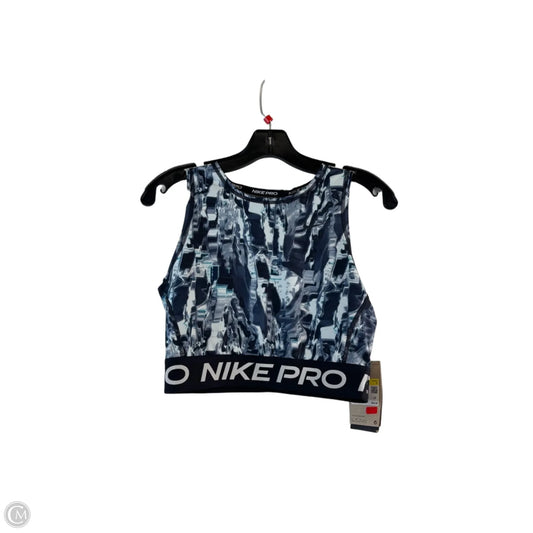 Athletic Tank Top By Nike Apparel In Blue & White, Size: S