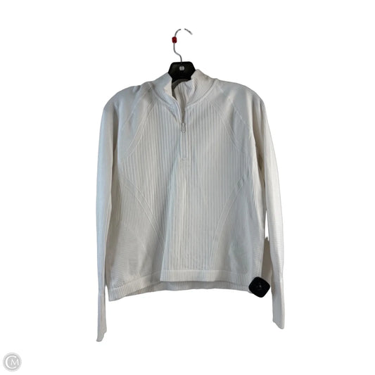 Athletic Top Long Sleeve Collar By Calia In White, Size: M