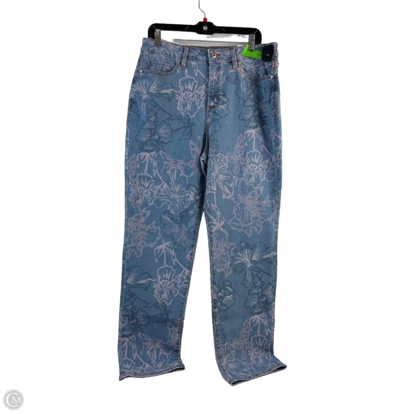 Jeans Straight By Style And Company In Blue & Pink, Size: 14
