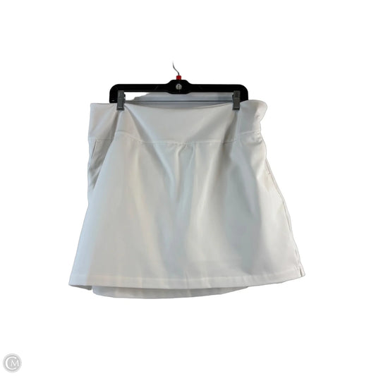 Athletic Skort By Adidas In White, Size: 16