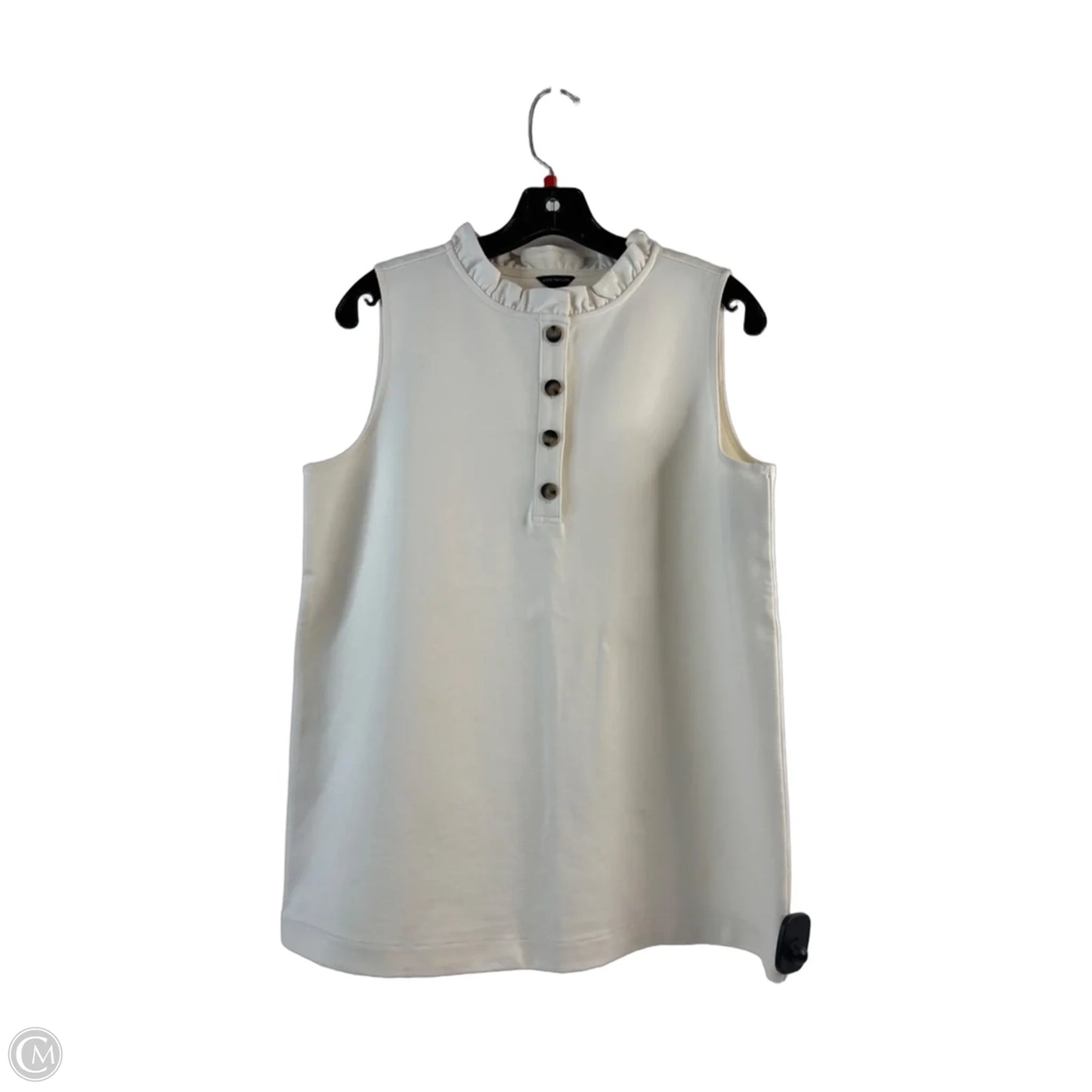 Top Sleeveless Basic By Ann Taylor In Cream, Size: M