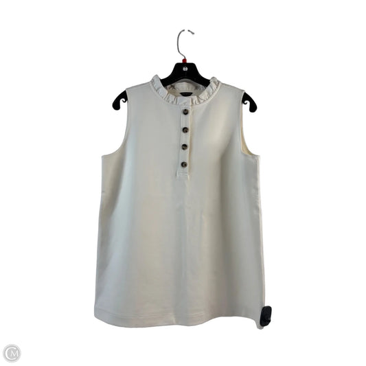 Top Sleeveless Basic By Ann Taylor In Cream, Size: M