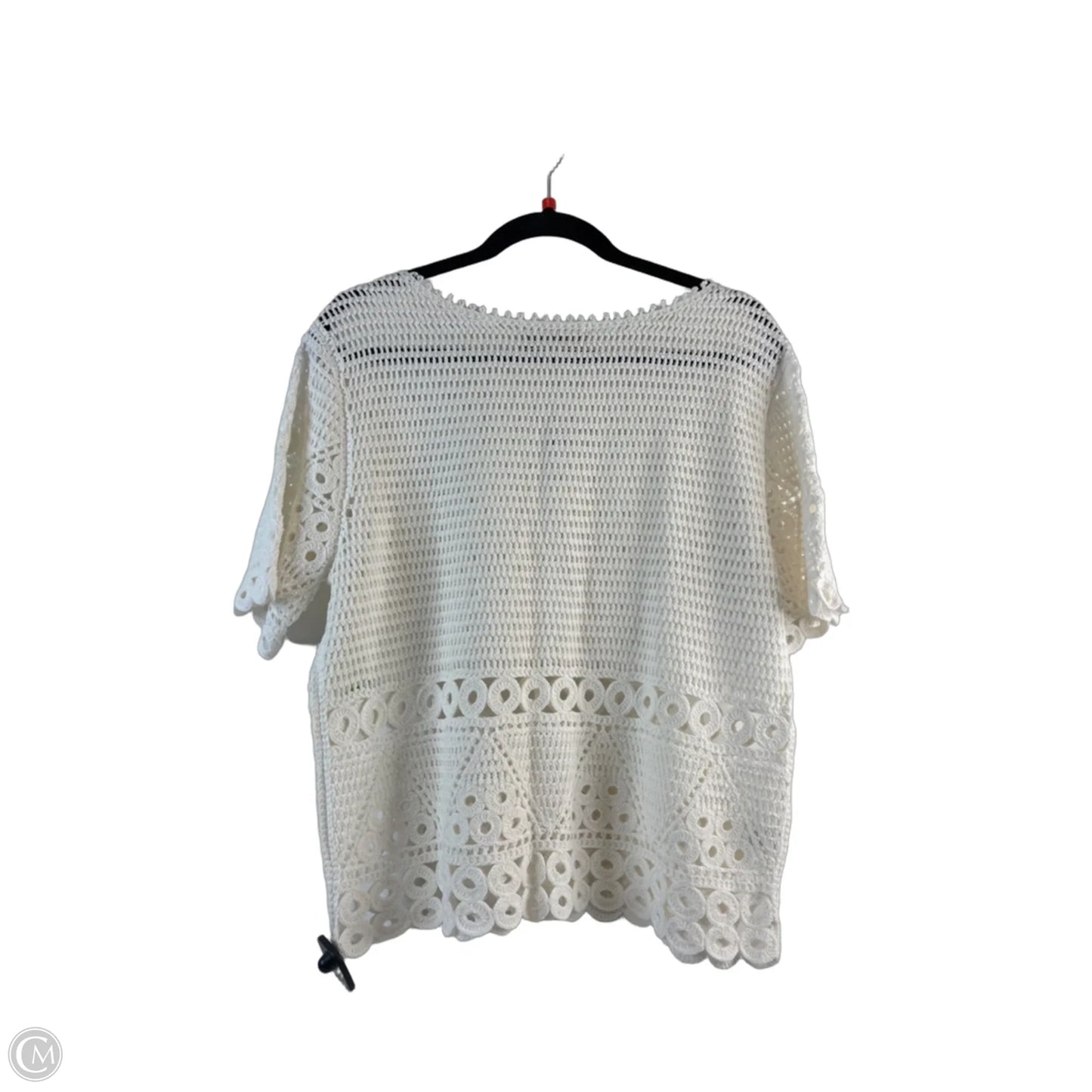 Top Short Sleeve By Loft In White, Size: M