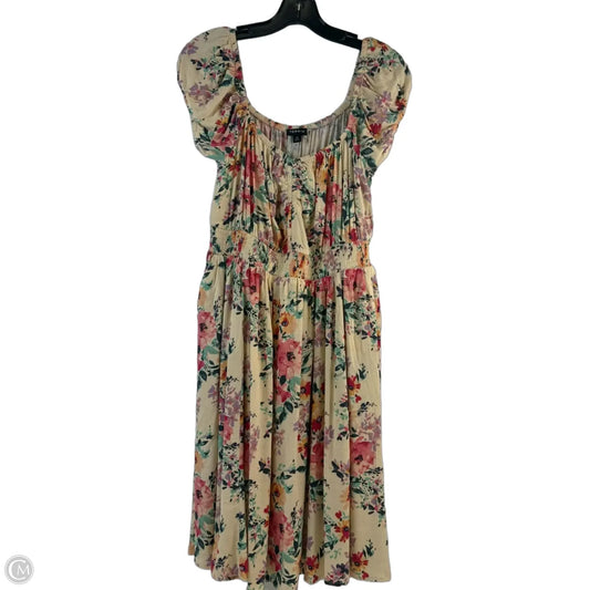 Dress Casual Midi By Torrid In Floral Print, Size: M
