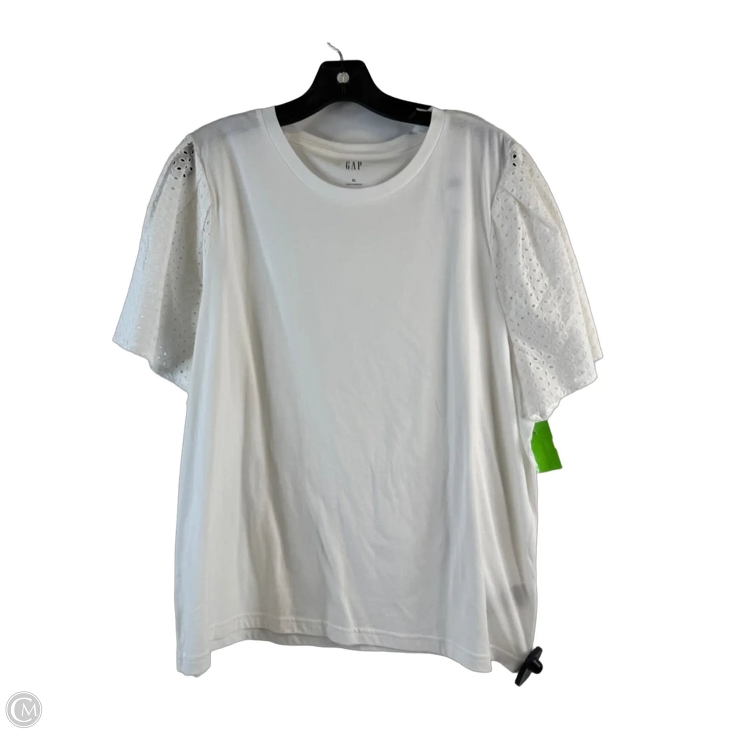 Top Short Sleeve By Gap In White, Size: Xl