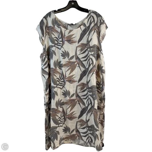 Dress Casual Midi By Lungo Larno In Blue & Cream, Size: 2x