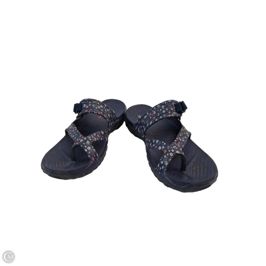 Sandals Flats By Skechers In Blue & Pink, Size: 8