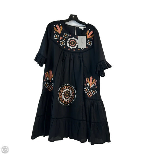 Dress Casual Midi By See And Be Seen In Black & Orange, Size: M