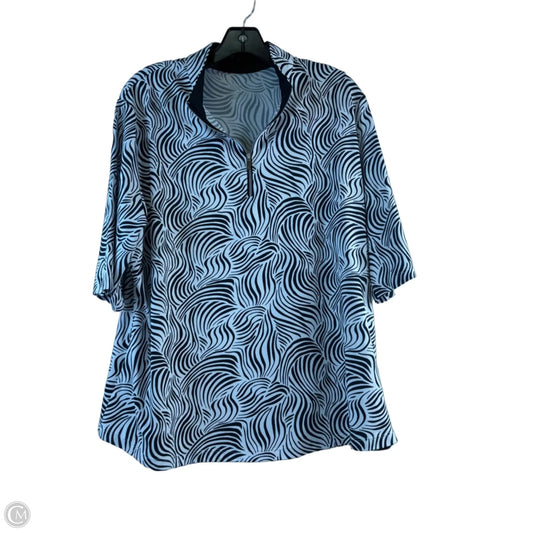 Athletic Top Short Sleeve By Clothes Mentor In Zebra Print, Size: Xxl
