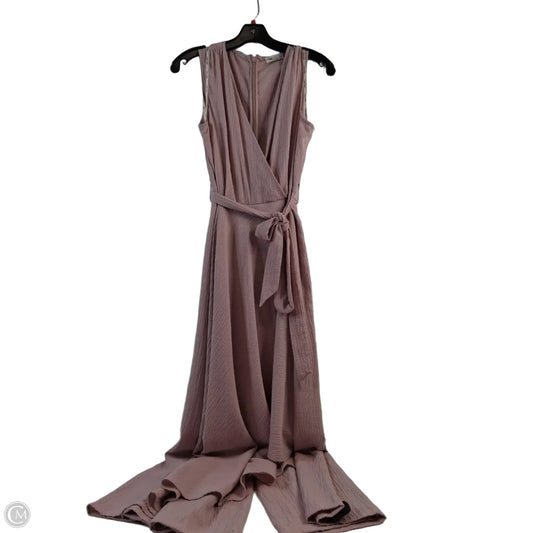 Dress Casual Midi By Calvin Klein In Pink, Size: M