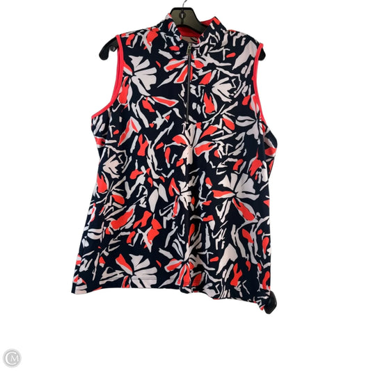 Athletic Tank Top By Tail In Blue & Orange, Size: Xl