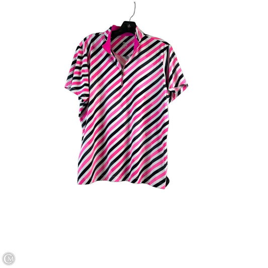 Athletic Top Short Sleeve By Tail In Black & Pink, Size: Xl