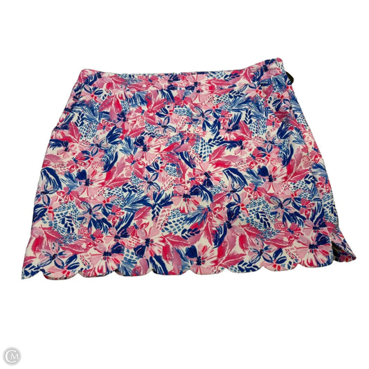 Athletic Skort By Stella Parker In Pink & White, Size: 14