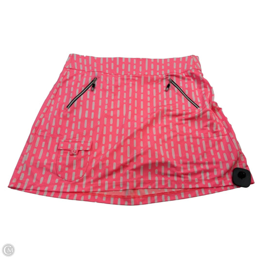 Athletic Skort By Jamie Sadock In Pink & White, Size: 14