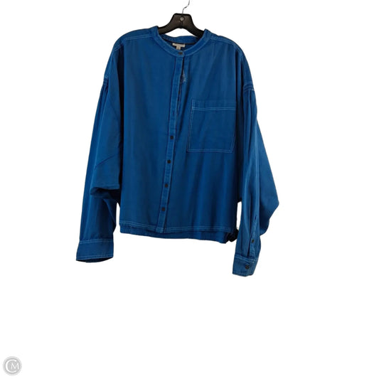 Top Long Sleeve By Pilcro In Blue, Size: Xl