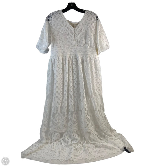 Dress Casual Maxi By Clothes Mentor In White, Size: M