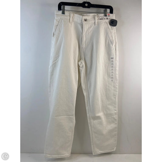 Jeans Straight By Uniqlo In White Denim, Size: 6