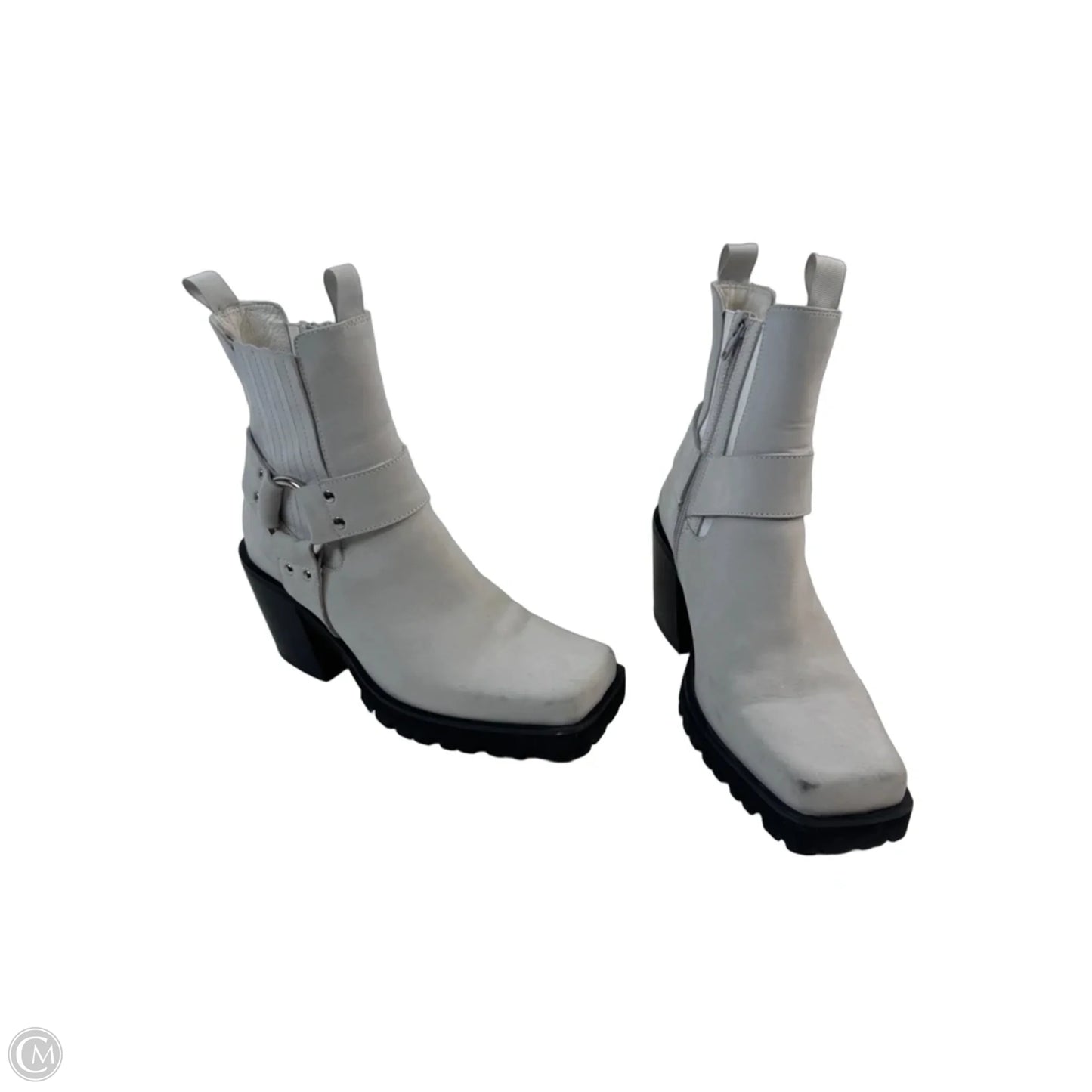Boots Mid-calf Heels By Jeffrey Campbell In White, Size: 8