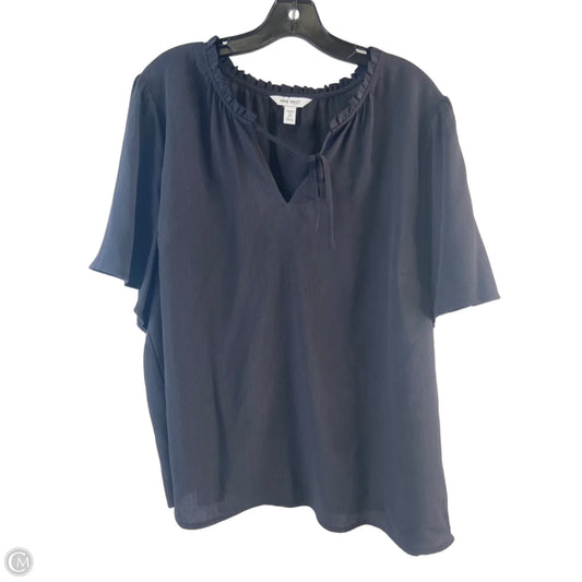 Top Short Sleeve By Nine West In Black, Size: 2x