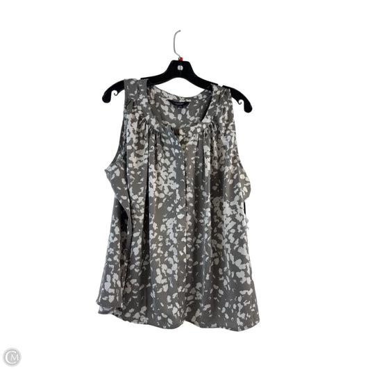 Top Sleeveless By Simply Vera In Grey & White, Size: Xxl
