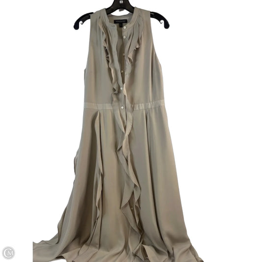 Dress Casual Midi By Banana Republic In Taupe, Size: S